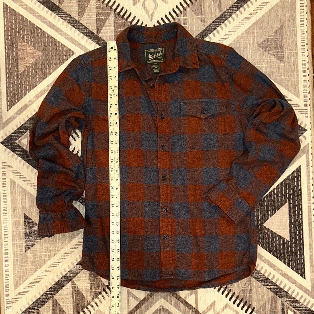 Woolrich Plaid Flannel Shirt - Blue and orange